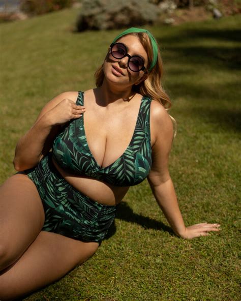 Μαγιό Crop Top Rock Club Palm Bikini κρουαζέ Plus Size lingerie shop gr