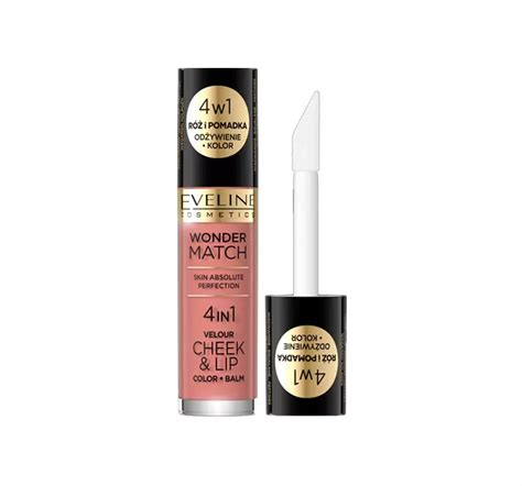 EVELINE WONDER MATCH CHEEK & LIP РУМЯНА ДЛЯ ЩЕК И ЖИДКАЯ ПОМАДА 01 4 ...