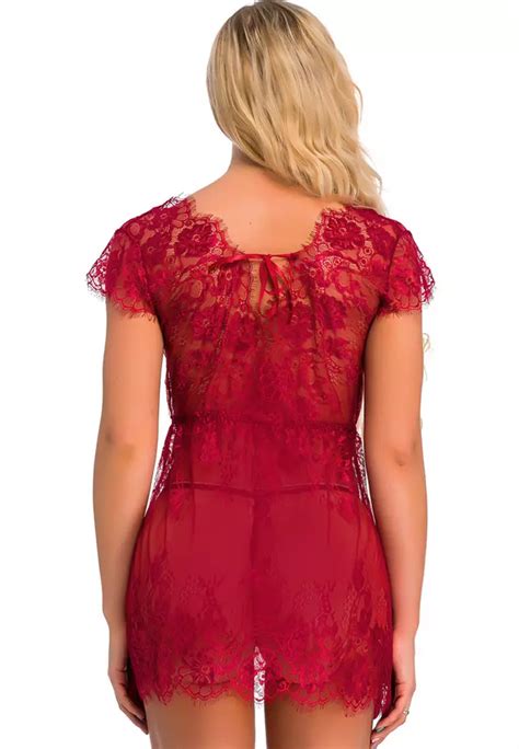 Buy Lycka Ldb4006 Lady One Piece Sexy Lace Slips Red 2024 Online