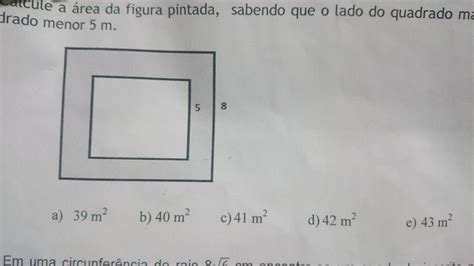 Calcule A Areá Da Figura Pintada Sabendo Se Que O Lado Do Quadrado