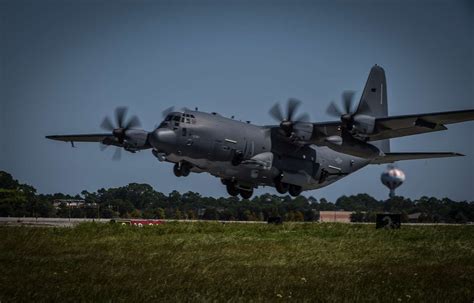 An AC 130J Ghostrider Gunship Takes Off From Hurlburt NARA DVIDS