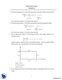 Modified Galerkin Method Finite Element Analysis Assignment Docsity