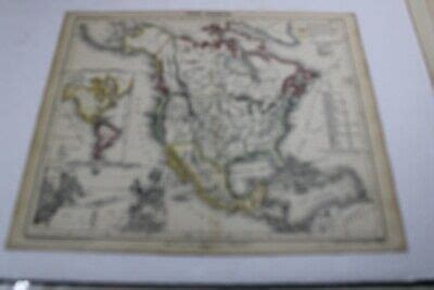 Vintage Map Nord Amerika German Map EBay