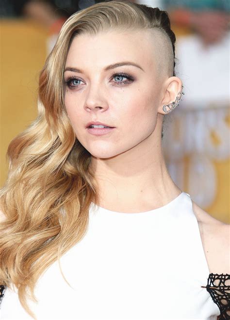 Natalie Dormer Half Shaved Hair Shaved Side Hairstyles Cool Haircuts