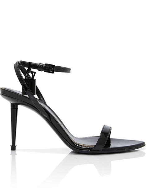 Tom Ford Padlock Pointy Naked Sandal 85 Patent Leather David Jones