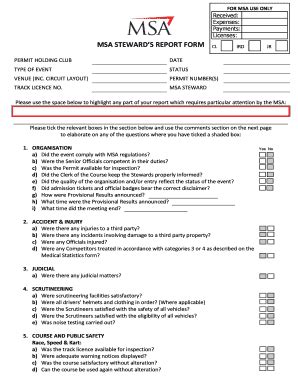 Fillable Online Msauk Received Expenses Payments Licenses MSA STEWARDS