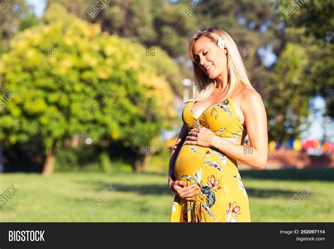 Blonde Pregnant Woman Image Photo Free Trial Bigstock