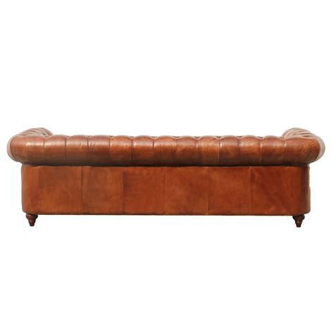 Paris Club Genuine Leather Chester Bay Tufted Sofa Pasargad Furniture