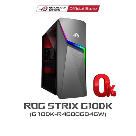 ASUS ROG Strix G10DK, desktop, AMD Ryzen 5 4600G, 16 GB Memory, NVIDIA ...