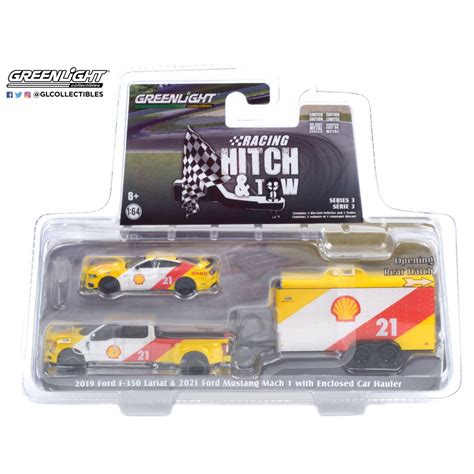 Greenlight Collectibles 164 Shell Ford F 350 Lariat Mustang Mach 1