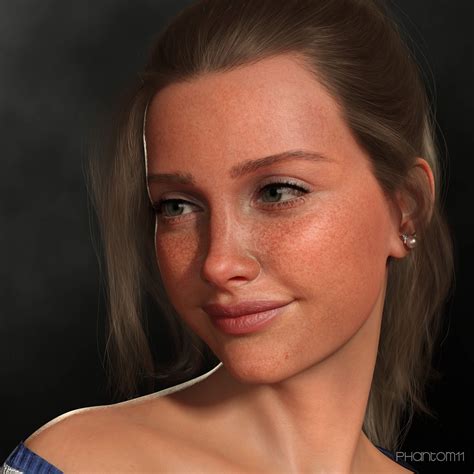 Portrait Of Madison D Render Digital Art By Phantom