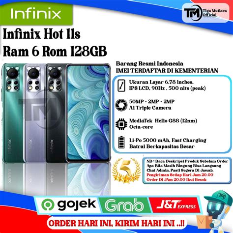 Jual Infinix Hot 11s Ram 4GB 6GB Rom 64GB 128GB Segel Original Bergaransi Resmi Shopee