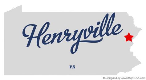 Map of Henryville, PA, Pennsylvania