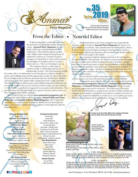 Pin by Angel's Choreography on 35th Anmar® Party Magazine Spring 2019