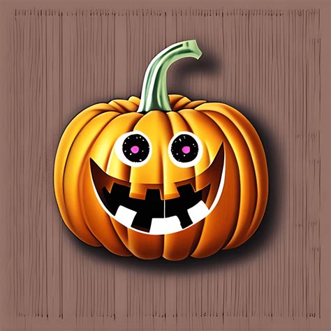 Cute Cartoon Pumpkin Sticker · Creative Fabrica