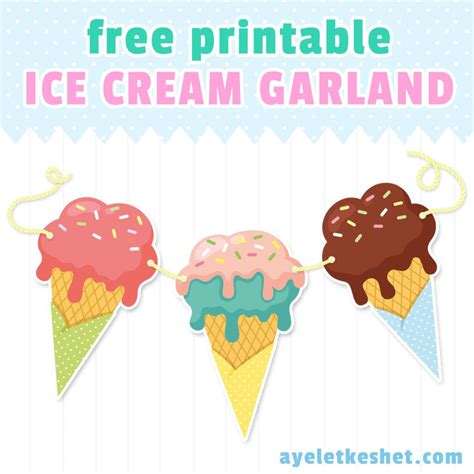 Ice Cream Banner Printable