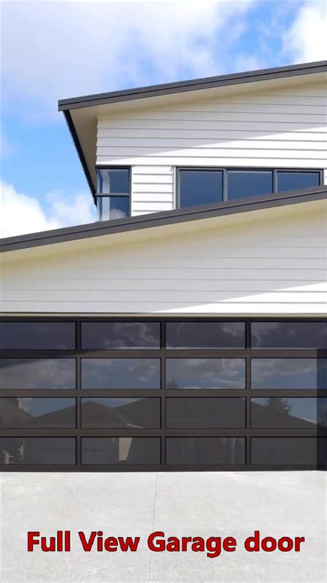 Modern Full View Sectional Garage Door Double Aluminum Glass Sliding