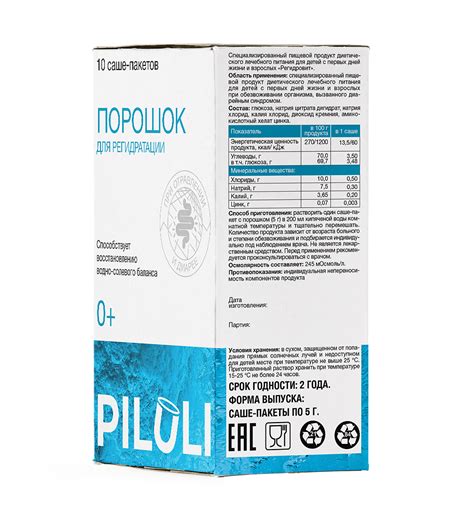 PILULI Порошок для регидратации для взрослых и детей 0+ (Регидровит ...