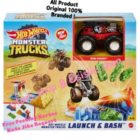 Promo Hot Wheels Monster Trucks Launch Bash Playset Track Hot Wheels Diskon Di Seller