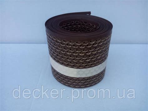 Карнизная вентиляционная решетка Supernova лента свеса ПВХ коричневая ...