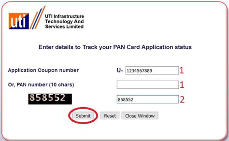 UTITSL Check PAN Card Status Online Indianin Org