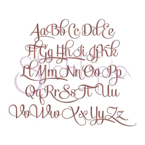 Sophia Embroidery Font 4 5 6 Stitchtopia Lettering Fonts