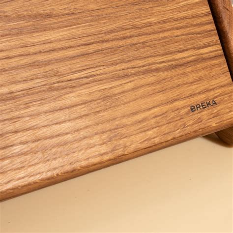 Breka Flat Top Bread Box With Removable Lid In European Oak Milk