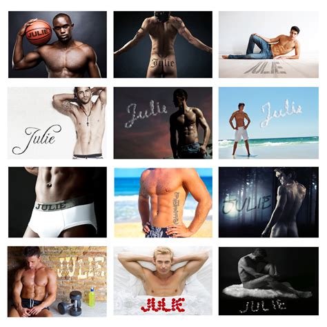 Personalised Hot Hunks A4 Wall Calendar Bubblelush Divine Gifts