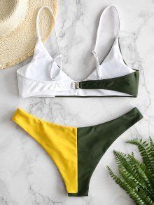 ZAFUL Color Block Bikini Set In MULTI C ZAFUL