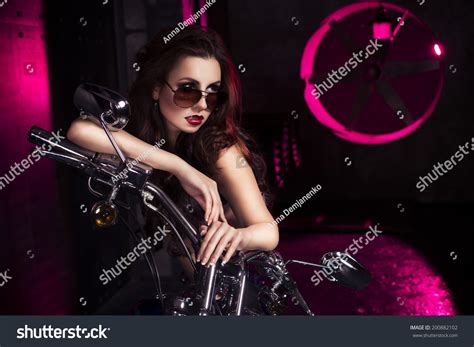Brunette Sexy Woman Black Underwear Heels Stock Photo Shutterstock