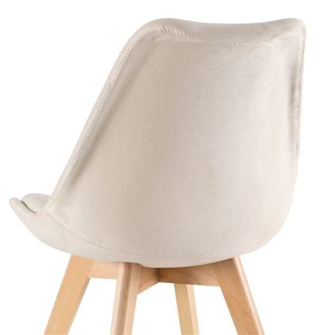 Cadeira Leda Veludo Nude Madeiramadeira