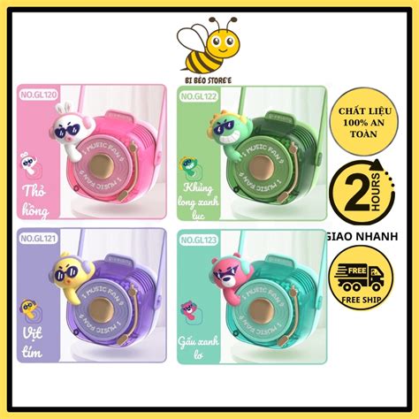 Mua Quạt mini tích điện đeo cổ cho bé siêu dễ thương sạc pin usb hot