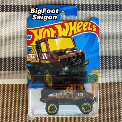 Xe mô hình Hot Wheels xe tải Mercedes Benz Unimog L HKH HKJ HW Haulers chính