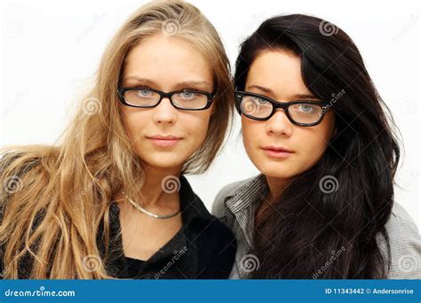 Brunette Vs Blonde Stock Photo Image Of Friends European