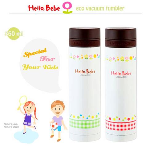 Lock Lock Lock N And Lock Hello Bebe Hot Cool Tumbler Check Ribbon Red Green 350ml 300ml