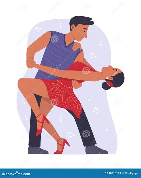 Pareja De Bailes De Salsa Ilustración Del Vector Ilustración De