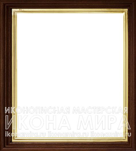 Купить дубовый киот с золотой рамкой