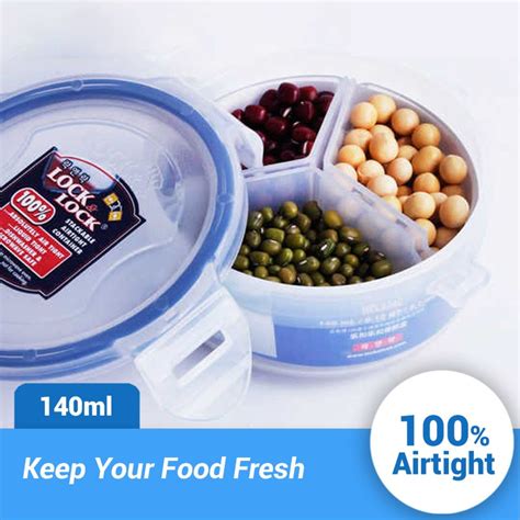 Lock Lock Classic Plastic Airtight Divider Food Storage Container