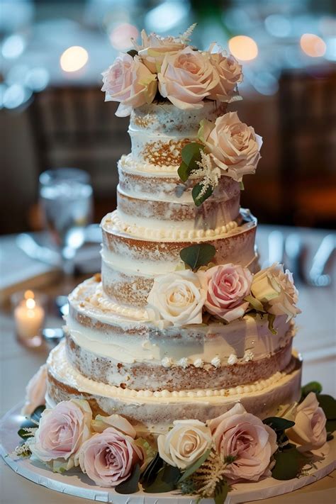 Naked Wedding Cakes That Prove Less Is More Matched Hearts