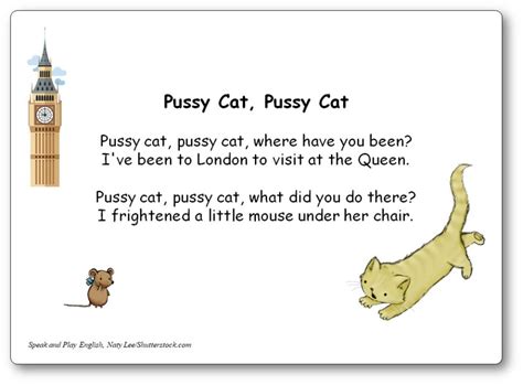 Pussy Cat Pussy Cat Paroles De La Comptine En Anglais Et Traduction En Fran Ais