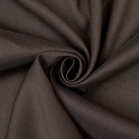 Lightweight Woollen Crepe Black Coffee Sample Gala Fabrics