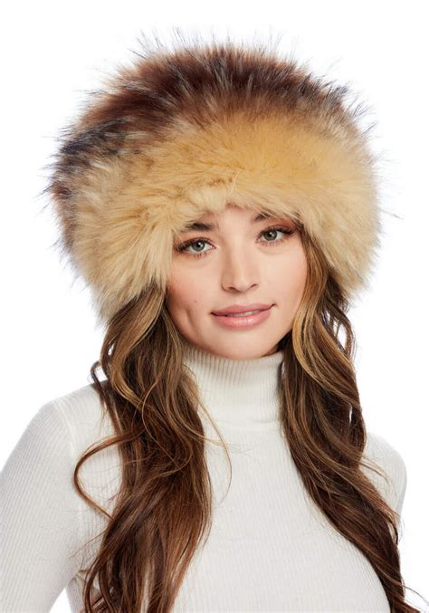 Arctic Wolf Faux Fur Cossack Hat - Fabulous Furs