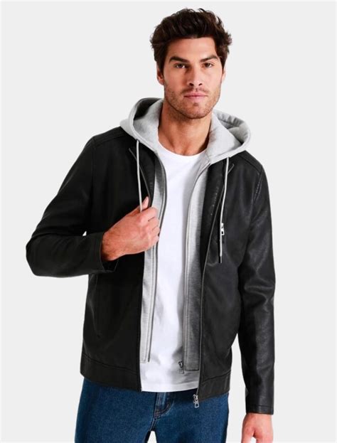 Shop Mens Leather Jacket With Hood [New Edition For Winter]