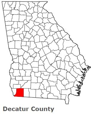 Decatur County on the map of Georgia 2025. Cities, roads, borders and ...