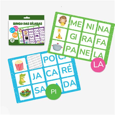 Jogo Educativo Bingo de Sílabas Lúdica Brinquedos