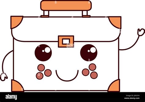 Suitcase Travel Kawaii Character Stock Vector Image And Art Alamy