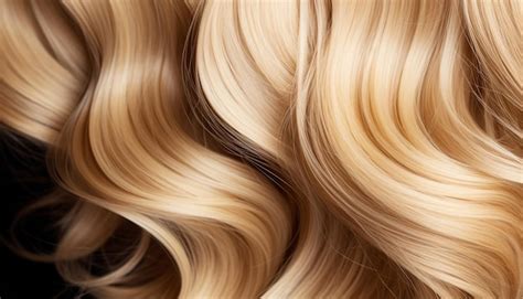 Premium Photo A Close Up Of A Hair Salons Blonde Hair