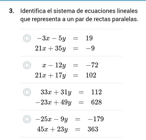 Solved Identifica El Sistema De Ecuaciones Lineales Que Representa A