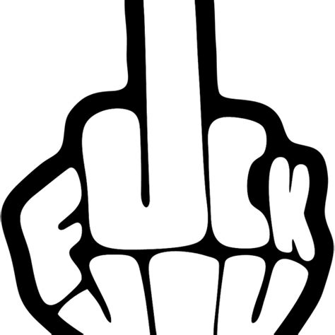 FUCK YOU HAND SHAPED LETTERS STICKER STL File For Cults