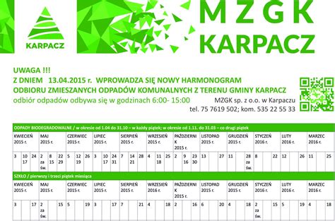 Nowy Harmonogram Odbioru Odpad W Komunalnych Karpacz Pl